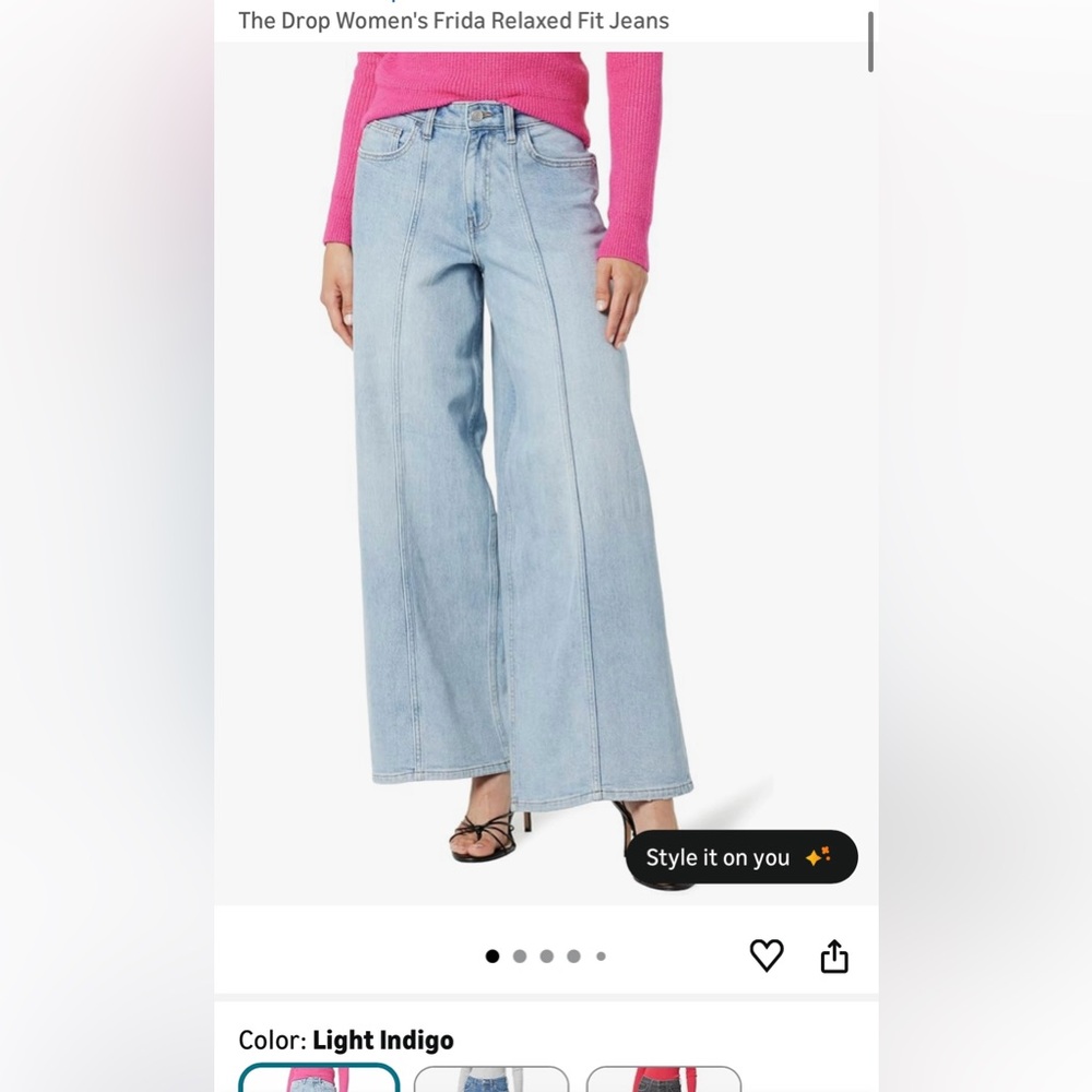 NWT - The Drop - Wide-Leg Women Jeans - Size 36